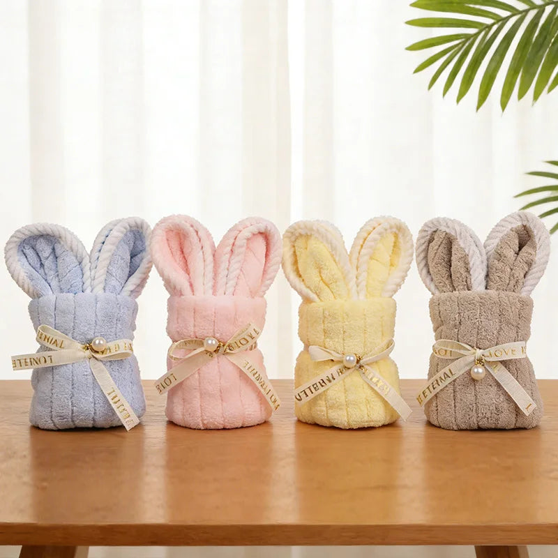 5-Pack Cute Rabbit Cotton Towels | Easter & Party Gift Favors Novelty Gift Towels Babs