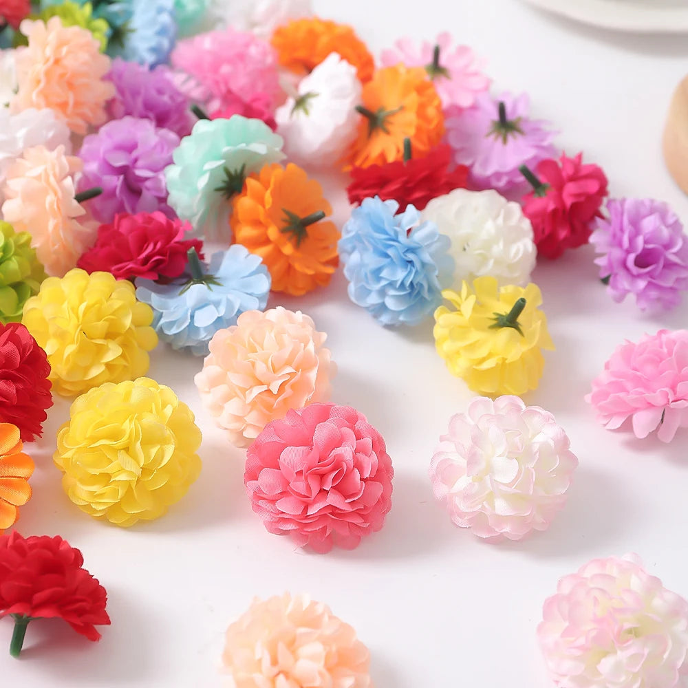 Silk Hydrangea Fake Flower Heads 10/20Pcs – Wedding & Home Decor Artificial Flower Heads Babs