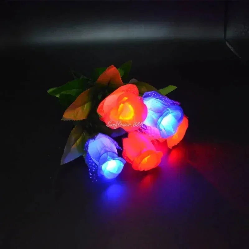30pcs LED Glow Artificial Roses – Party & Birthday Décor Artificial Glow Flowers Babs