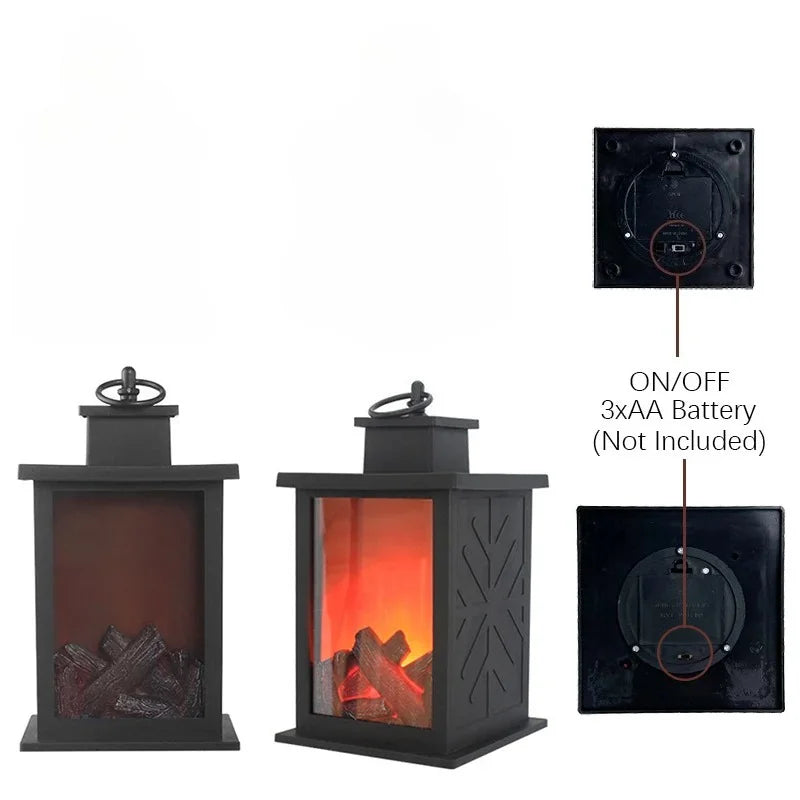 LED Flame Effect Lamp – Retro Fireplace Night Light Décor Flame Effect Night Light Babs
