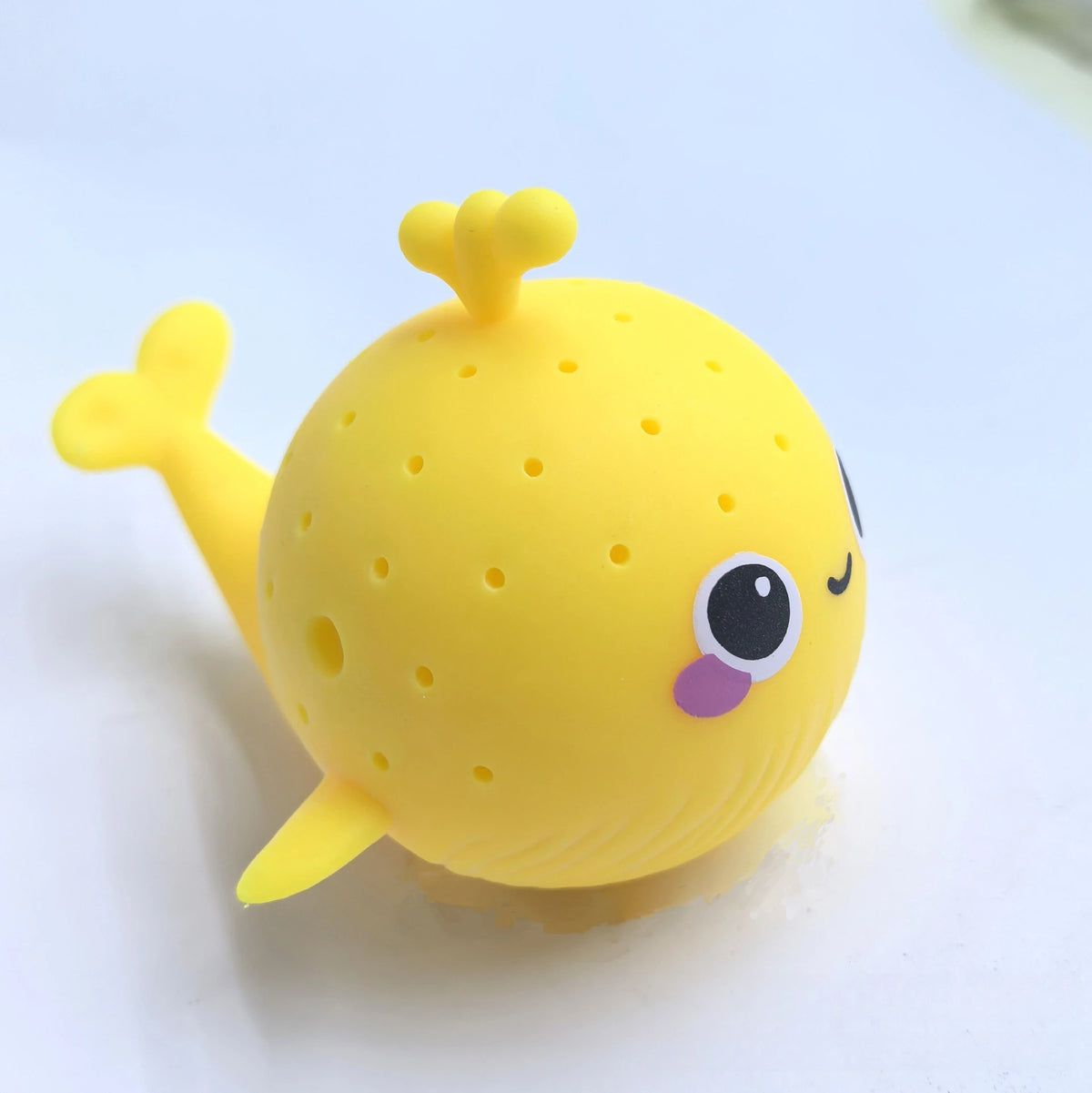 Cute Whale Squeeze Bath Toy – Baby Water Squirt Figure Baby Bath Toy Babs Yellow