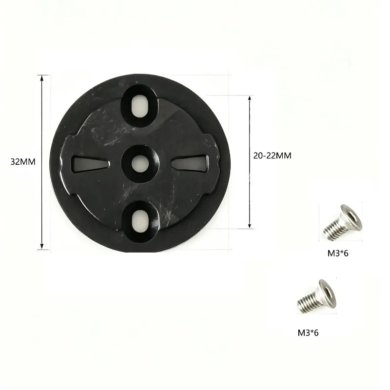 Bike Computer Mount Base & M3 Screws – Replacement Adapter Plate Bike Computer Mount Babs