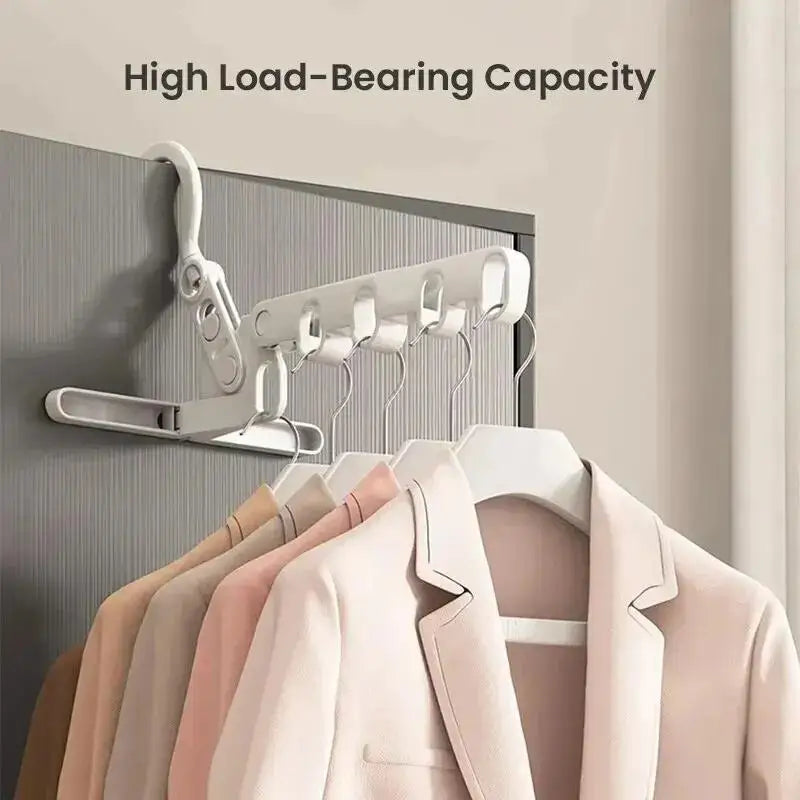 2pcs Foldable Travel Hangers – 5-Hole Portable Clothes Rack Hook Foldable Travel Hanger Babs