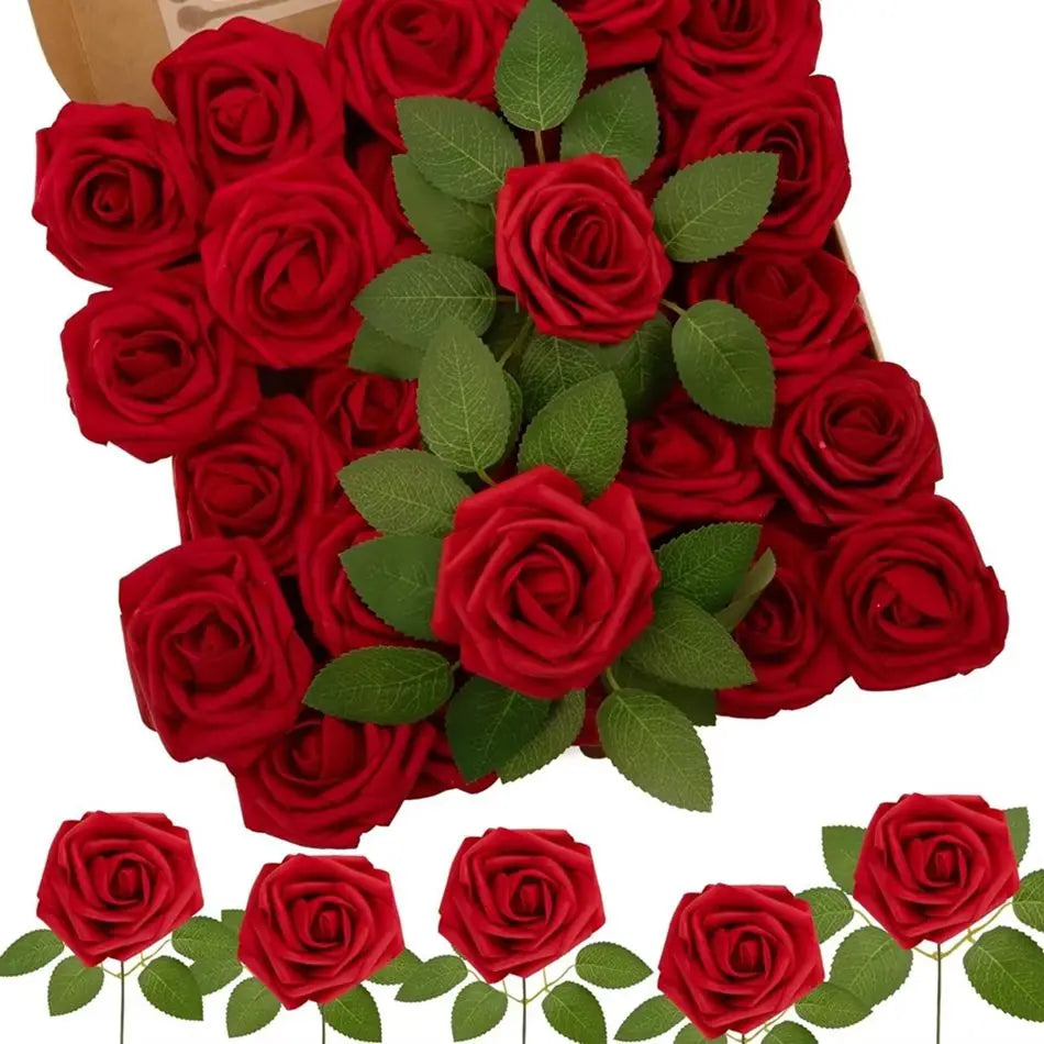 PE Foam Artificial Roses – Wedding, Wreath & Home Décor Artificial Flower Heads Babs