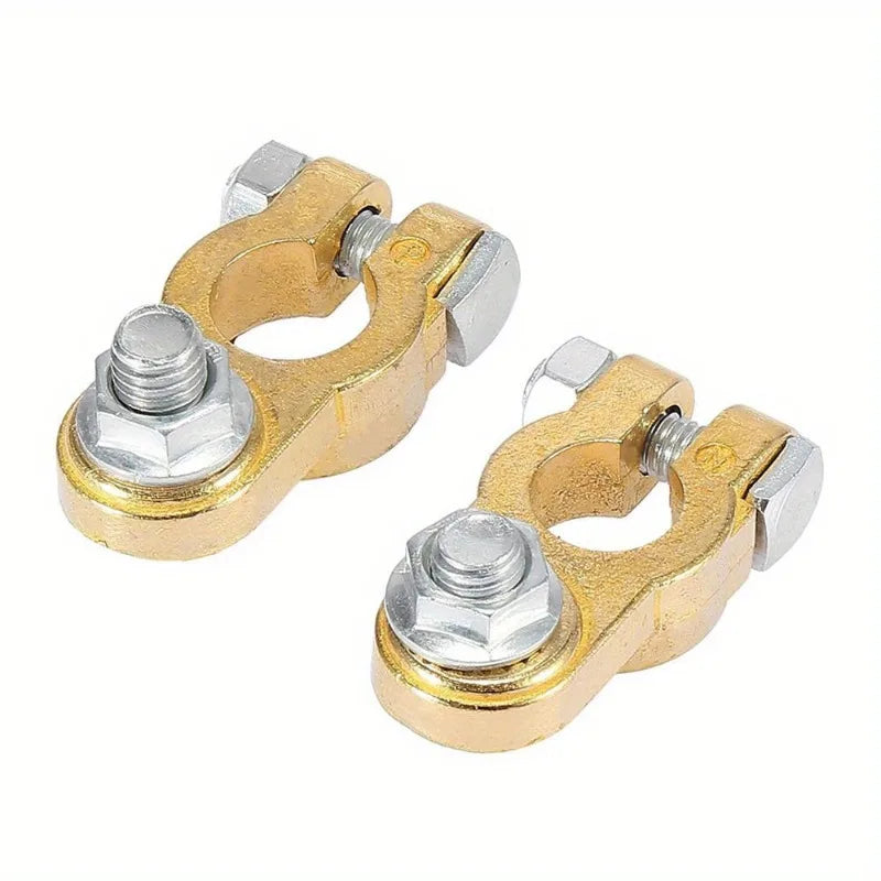 Copper Battery Terminal Clamp Set – Car Marine RV Top Post Kit Battery Terminal Clamps Babs