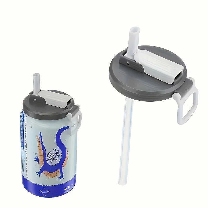 Reusable Soft Drink Can Lid with Straw – Soda, Juice & Beverages Drink Can Lid Babs Grey White