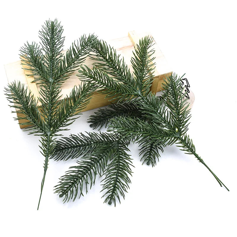 Artificial Pine Needle Branches 20/50pcs – Christmas DIY Decor Artificial Pine Sprigs Babs