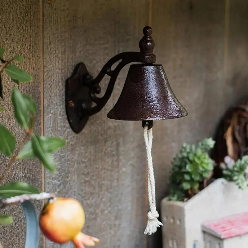 Vintage Cast Iron Doorbell Wall Bell & Door Knocker – Porch Decor Cast Iron Doorbell Babs