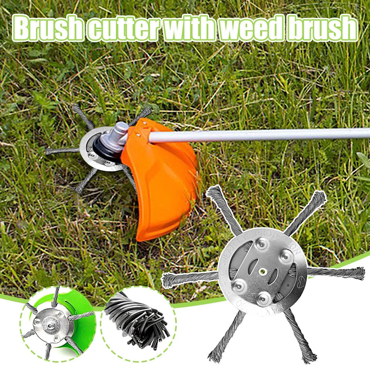 Steel Grass Trimmer Head – Universal Weed Cutter Replacement Trimmer Head Babs