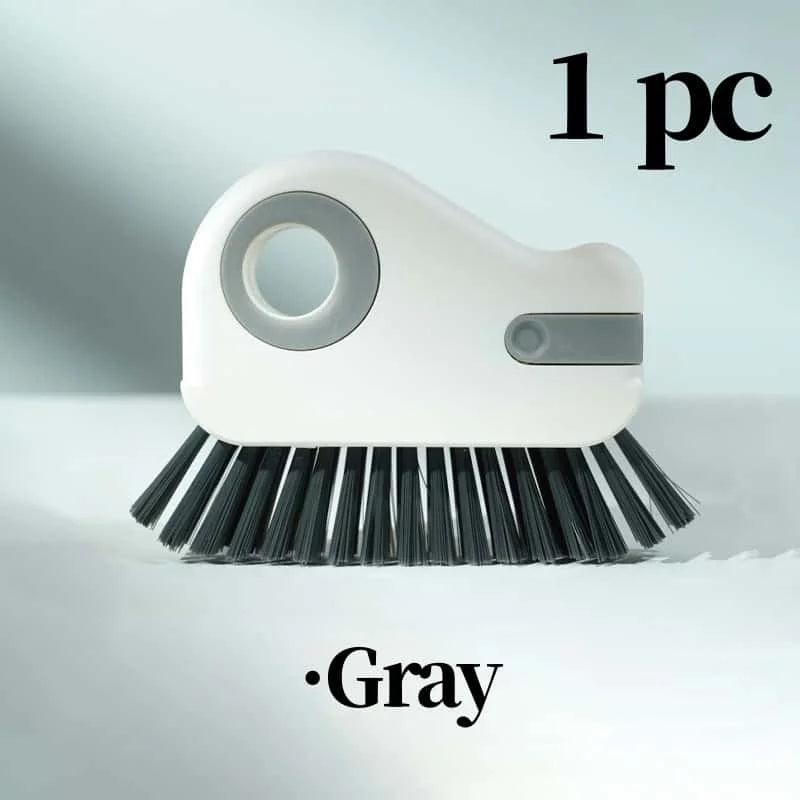 2-in-1 Window Track Crevice Brush with Built-in Scraper Crevice Cleaning Brush Babs Gray 1pc
