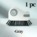 2-in-1 Window Track Crevice Brush with Built-in Scraper Crevice Cleaning Brush Babs Gray 1pc