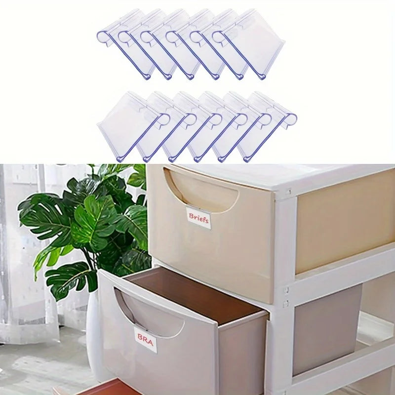 Clear PVC Price Label Holders – Reusable Plastic Shelf Tags Shelf Label Holder Babs