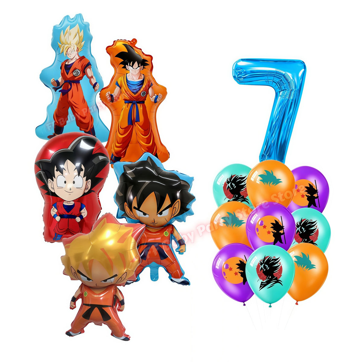 Dragon Ball Z Birthday Party Supplies – Goku Balloons, Cups & Plates Party Supply Set Babs 24pcs Balloons-7