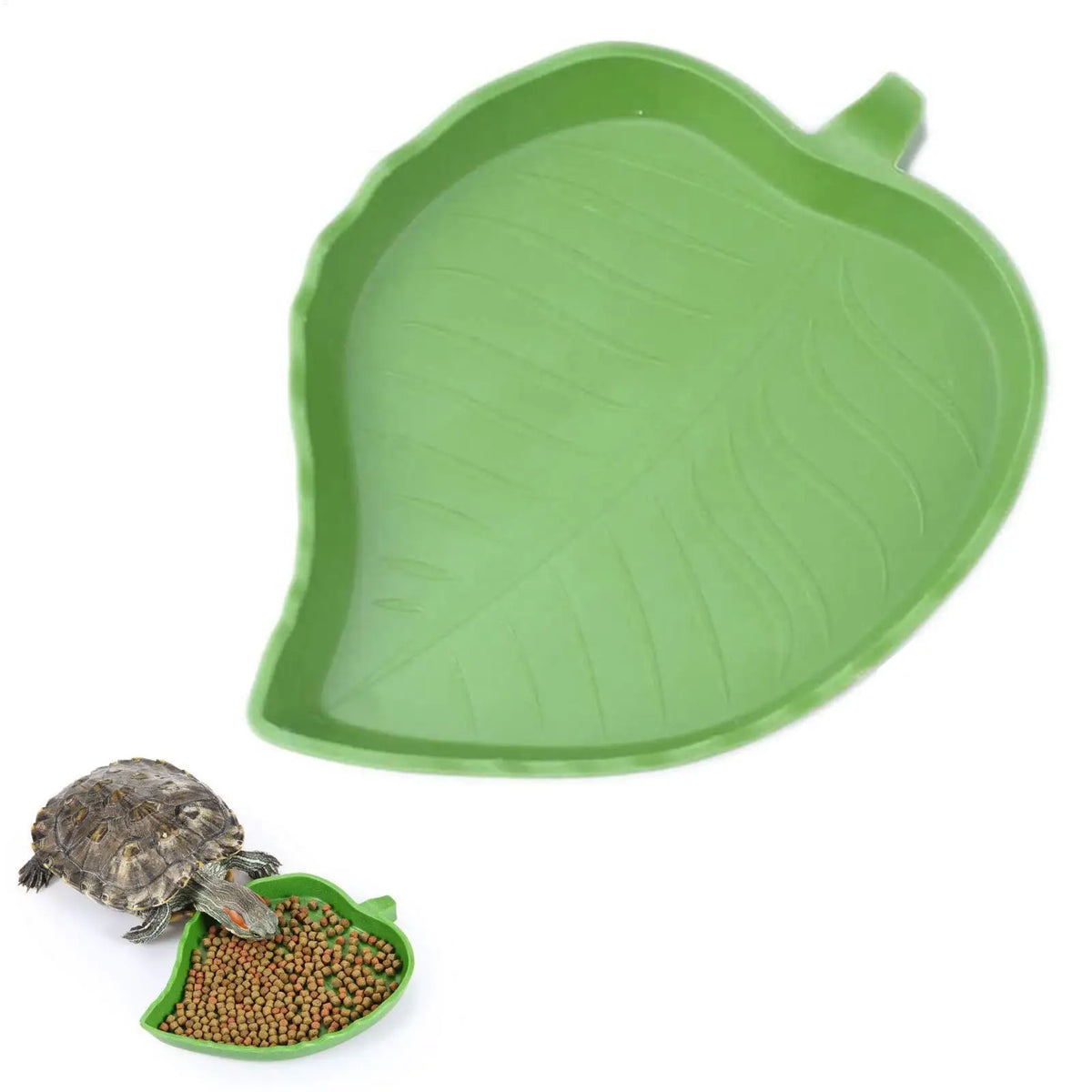 Leaf Shape Reptile Feeder Bowl | Turtle & Lizard Water Dish Reptile Feeder Bowl Babs