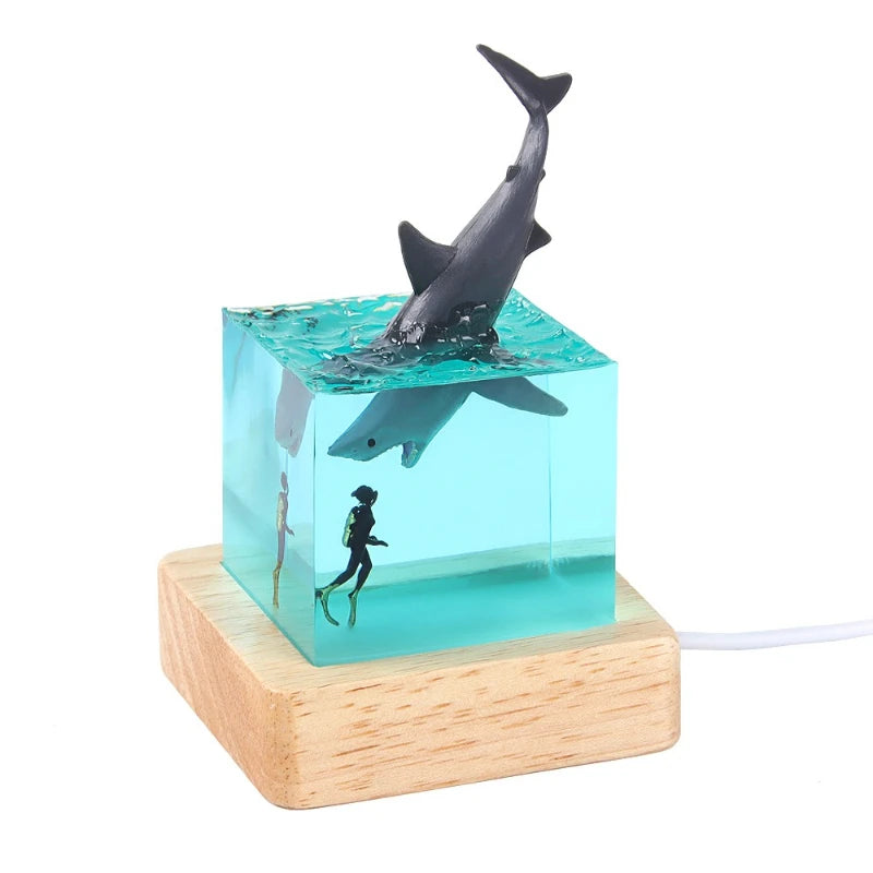Ocean Whale Resin Ornament | Micro Landscape Desktop Décor Resin Decor Ornament Babs