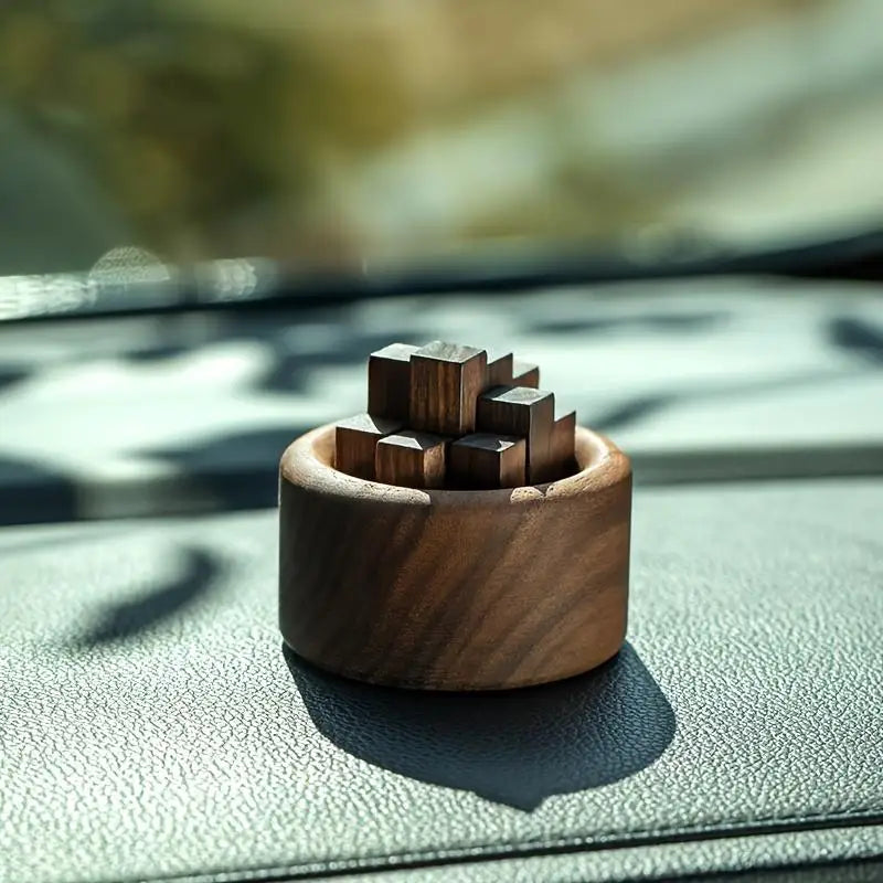 Walnut Wood Reed Diffuser Holder – Portable Home & Car Décor Reed Diffuser Holder Babs