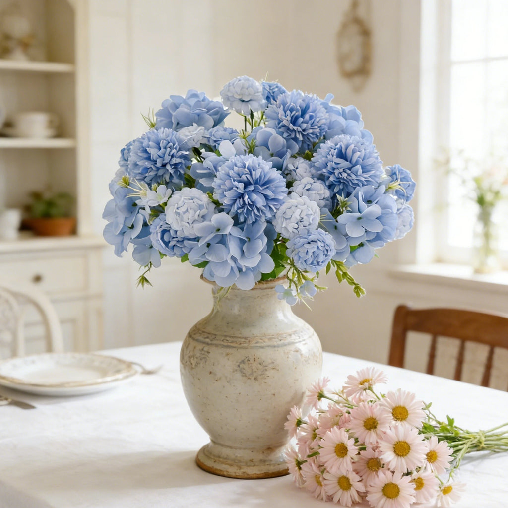 Silk Hydrangea Artificial Flowers for Wedding & Home Décor Artificial Silk Flowers Babs