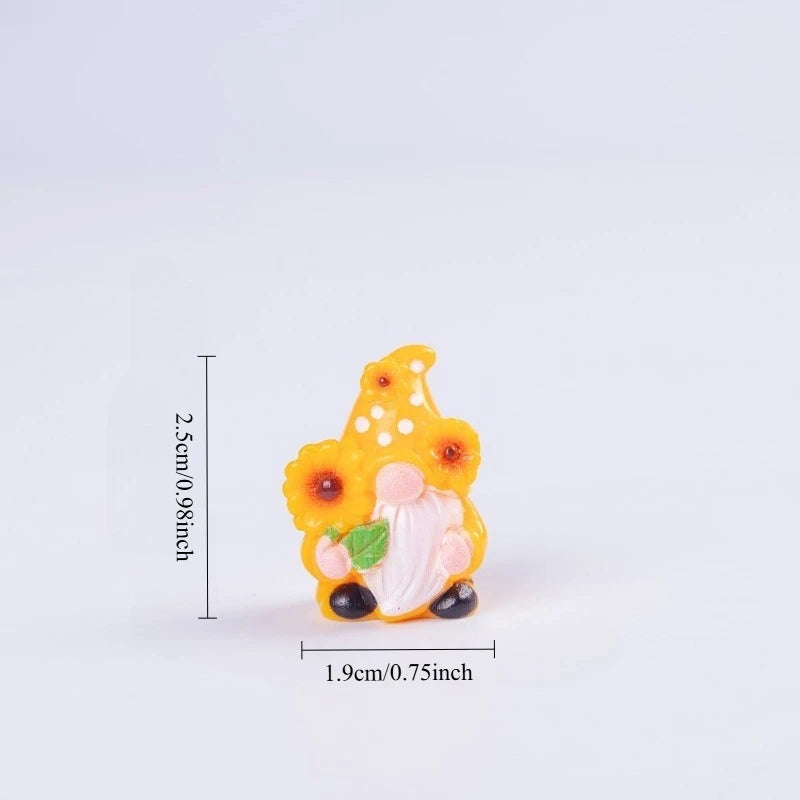 Mini Gnome Figurines Set of 6 – Resin Elf Garden & Xmas Decor Resin Gnome Figurines Babs