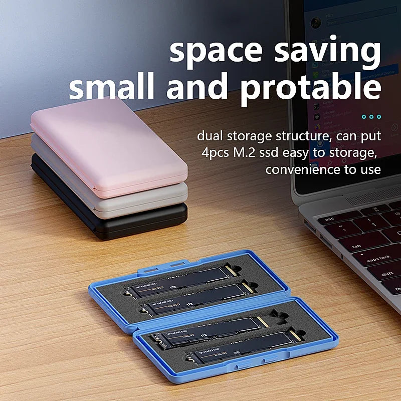 KEBIDUMEI Dual M.2 SSD Case – NVMe & SATA 2230–2280 Protection SSD Protective Case Babs