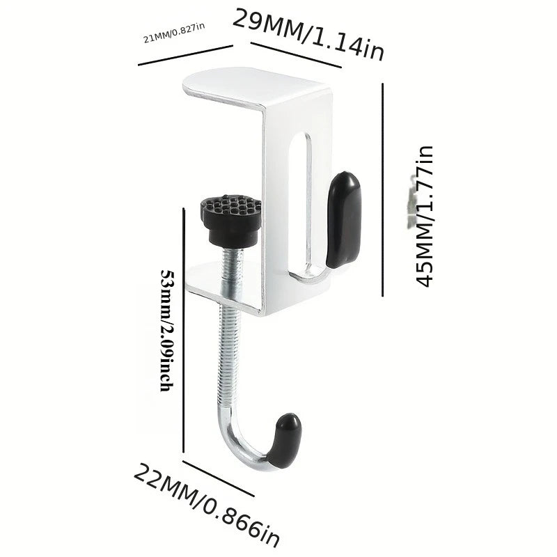 4-Piece Heavy-Duty Metal Desktop Storage Rack with Double Hooks Desktop Storage Rack Babs