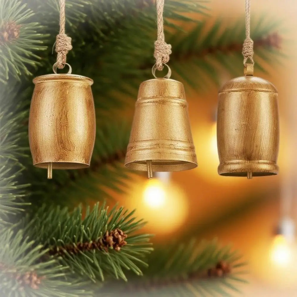 Handmade Metal Hanging Bell Wind Chimes – Retro Gold Decor Decorative Wind Chime Babs