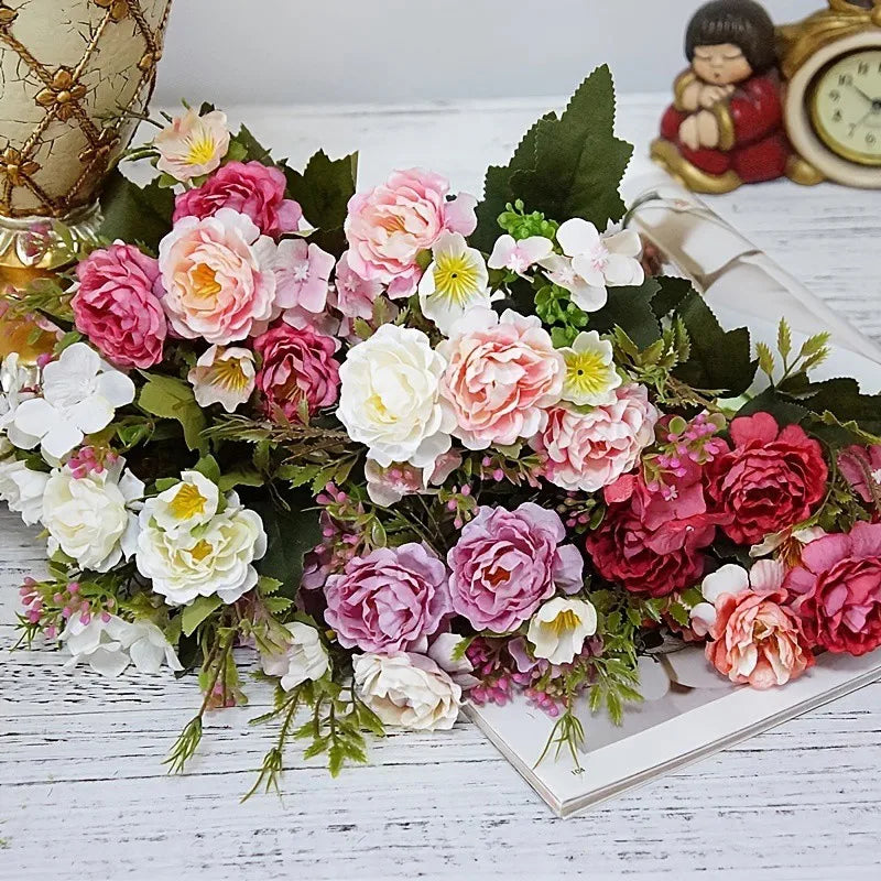Silk Peony Rose Artificial Flowers for Wedding & Home Décor Artificial Silk Flowers Babs