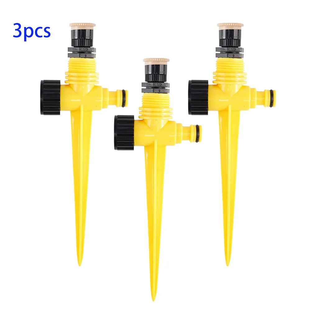 360° Gear Drive Garden Sprinkler – Auto Irrigation System 3pcs Garden Sprinkler Babs 3pcs Yellow