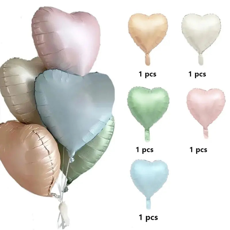 Retro Caramel Heart & 32" Number Foil Balloon Set – Party Décor Party Balloon Set Babs