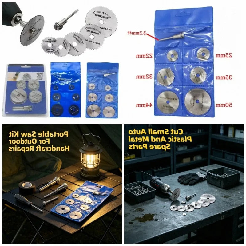 7Pcs HSS Circular Saw Blade Set – Wood & Metal Cutting Discs Circular Saw Blade Set Babs