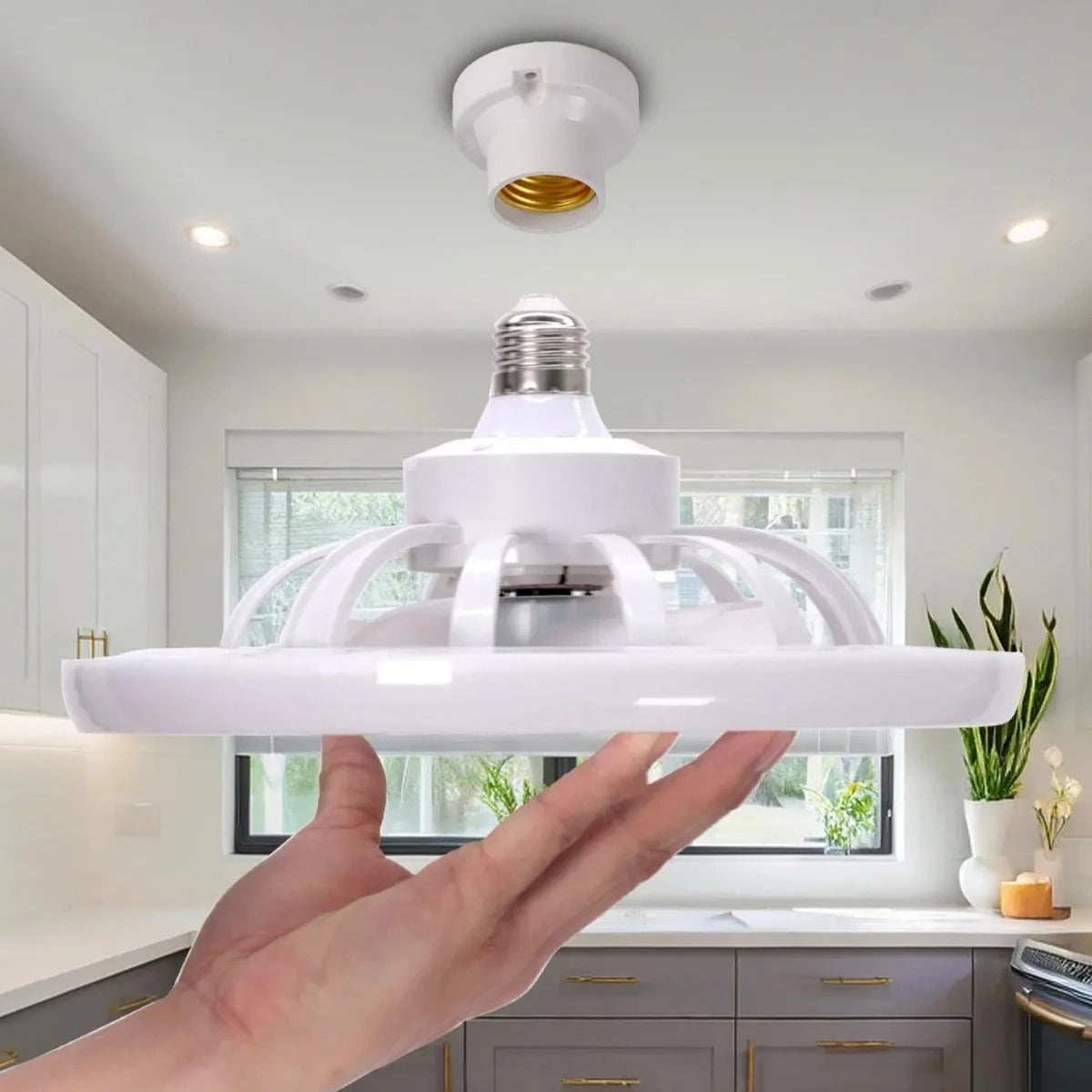 Smart Ceiling Fan Remote Control E27 Converter Base – Bedroom Smart Ceiling Fan Babs