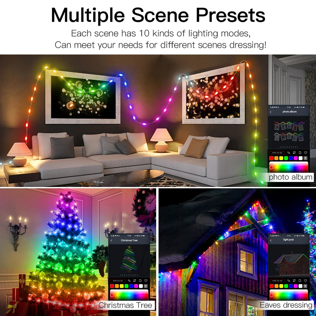RGBIC Bluetooth LED Fairy String Lights USB – Dream Color LED Fairy String Lights Babs