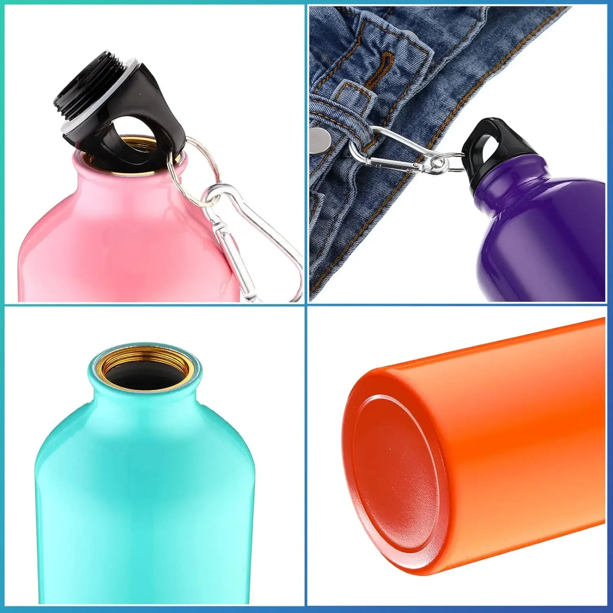 Lightweight Aluminum Bike Water Bottle – Leakproof & BPA-Free Sports Water Bottle Babs