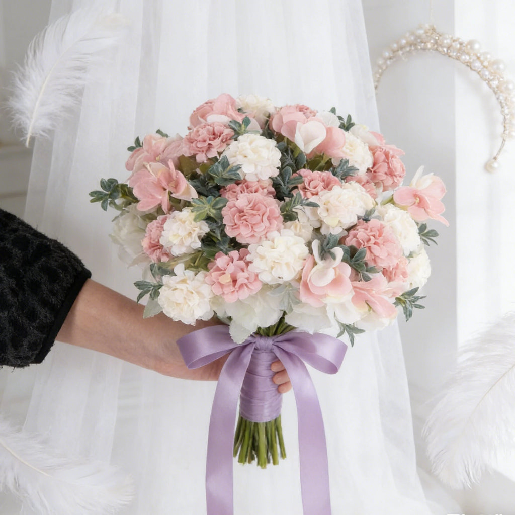 Silk Peony & Hydrangea Artificial Bouquet – Wedding & Home Décor Artificial Flower Bouquet Babs