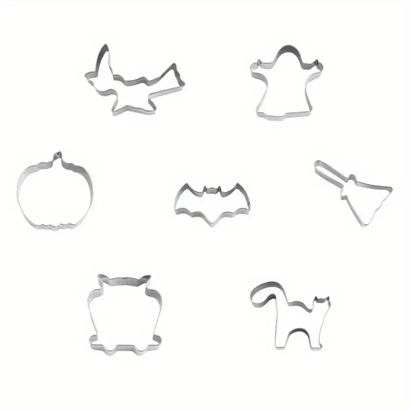 12-Pc Halloween Cookie Cutters Stainless Steel Baking Set Cookie Cutter Set Babs 12pcs set