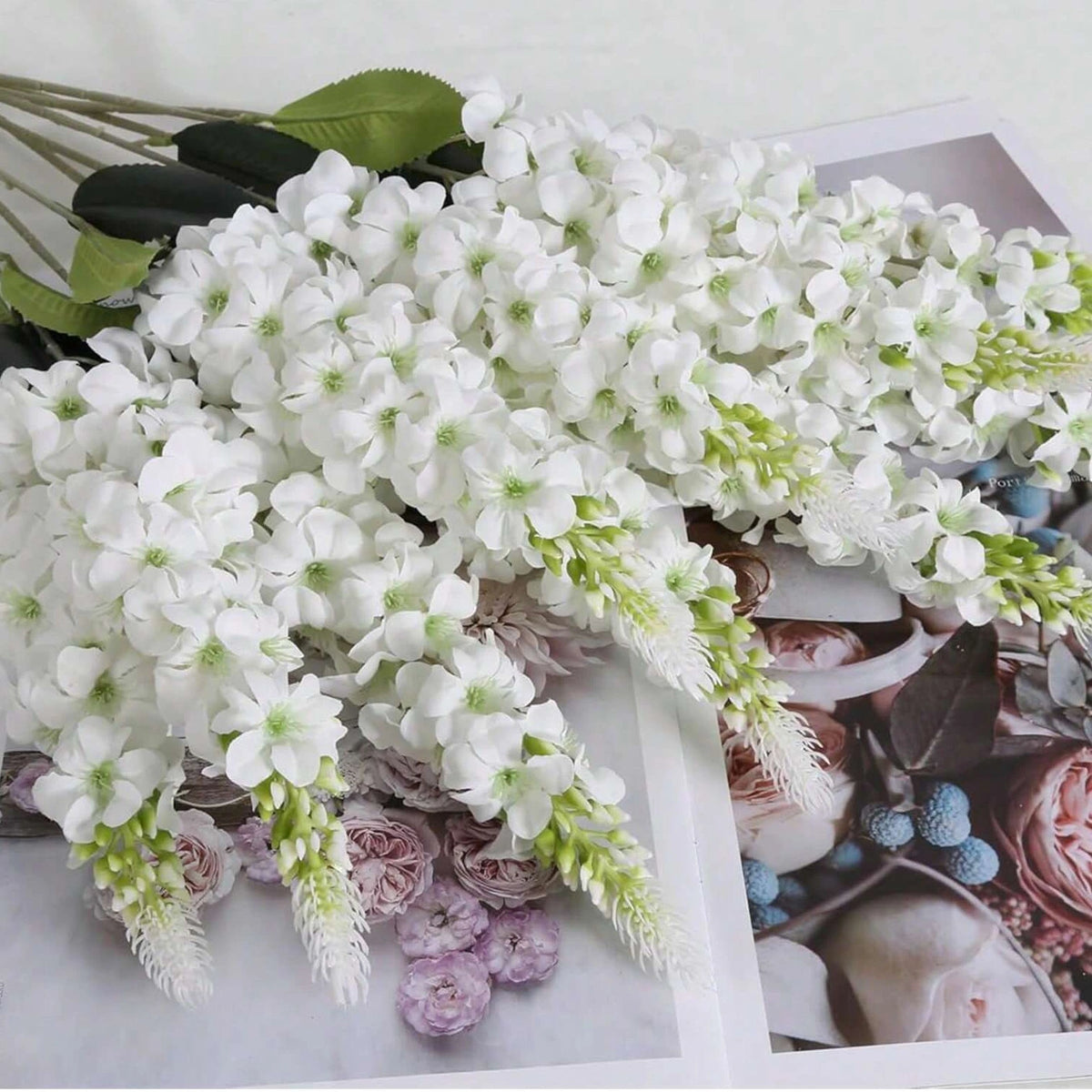 Artificial Silk Hyacinth Flowers – Wedding & Home Wall Decor Artificial Flower String Babs