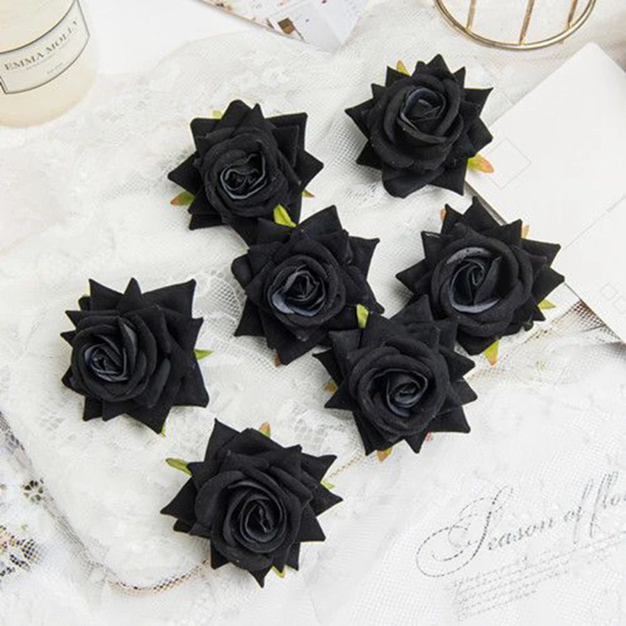 10Pcs Silk Rolled Roses – Artificial Flowers for Wedding & Decor Artificial Flowers Babs Color 1