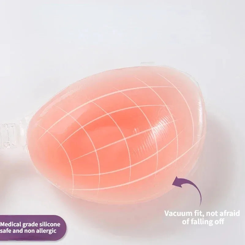 Silicone Invisible Adhesive Bra – Strapless & Backless for Women Adhesive Silicone Bra Babs