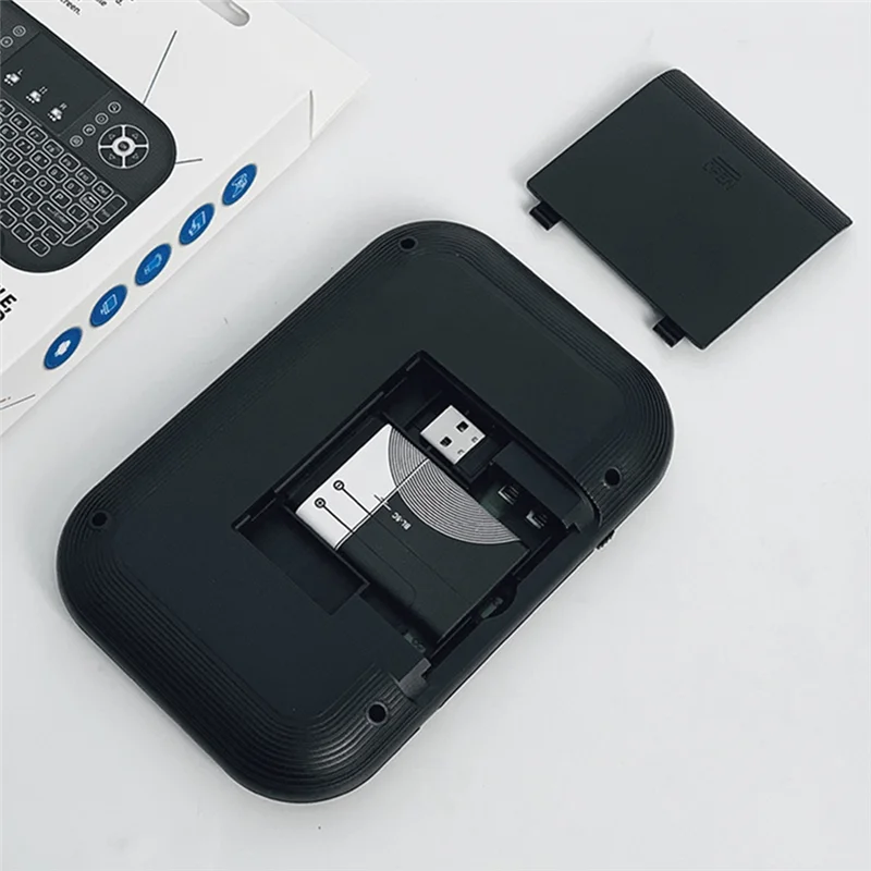 Air Mouse Remote 2.4G Bluetooth Backlit Touchpad Keyboard Air Mouse Keyboard Remote Babs Black