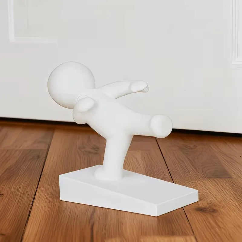Cartoon Action Figure Door Stop – No-Drill, Non-Slip Bumper Decorative Door Stop Babs