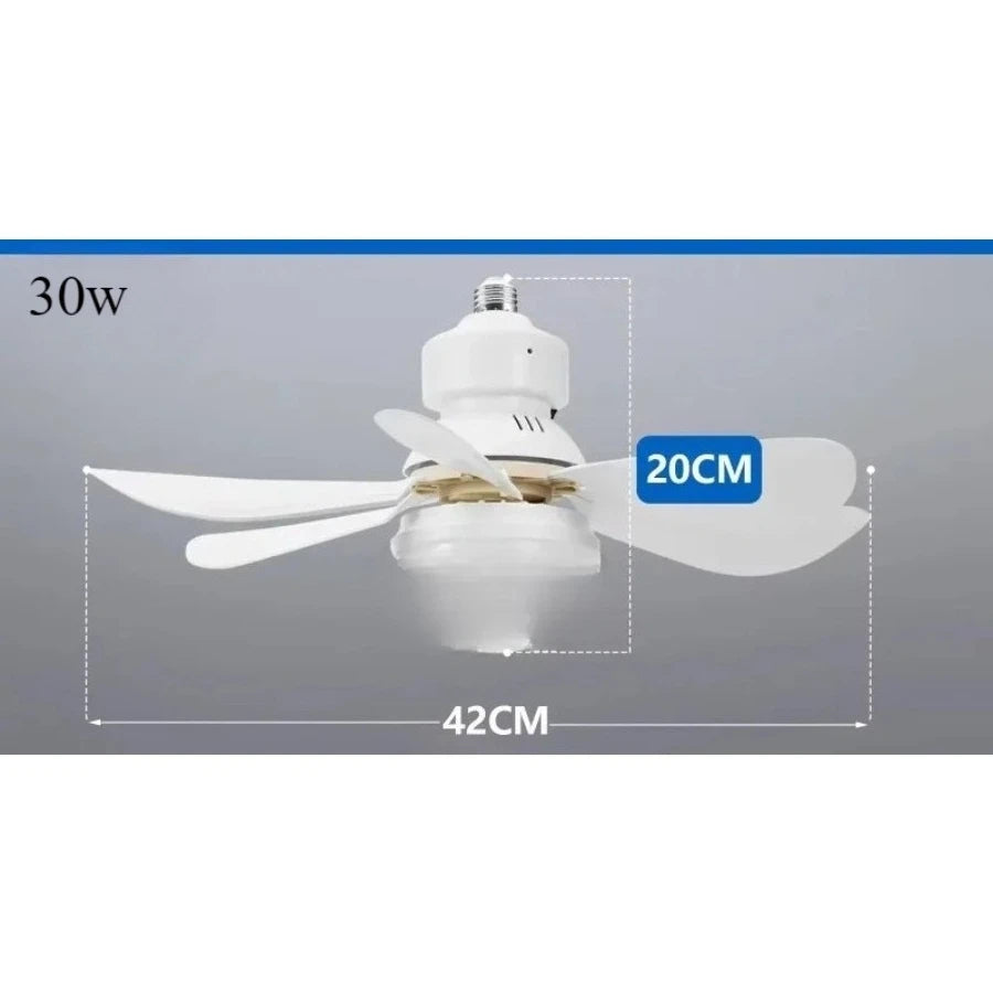 LED 30W Dimmable Ceiling Fan Light E27 with Remote Control Ceiling Fan Light Babs