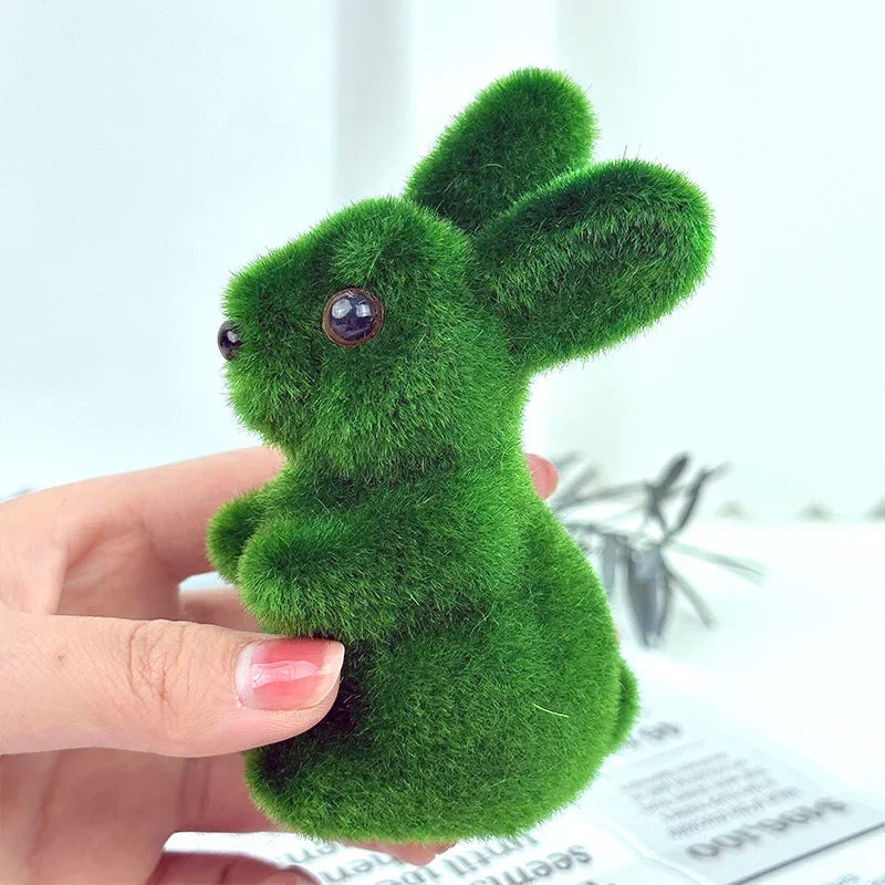 Mini Foam Easter Bunny Ornaments – Flocked Green Rabbit Decor Easter Bunny Ornament Babs