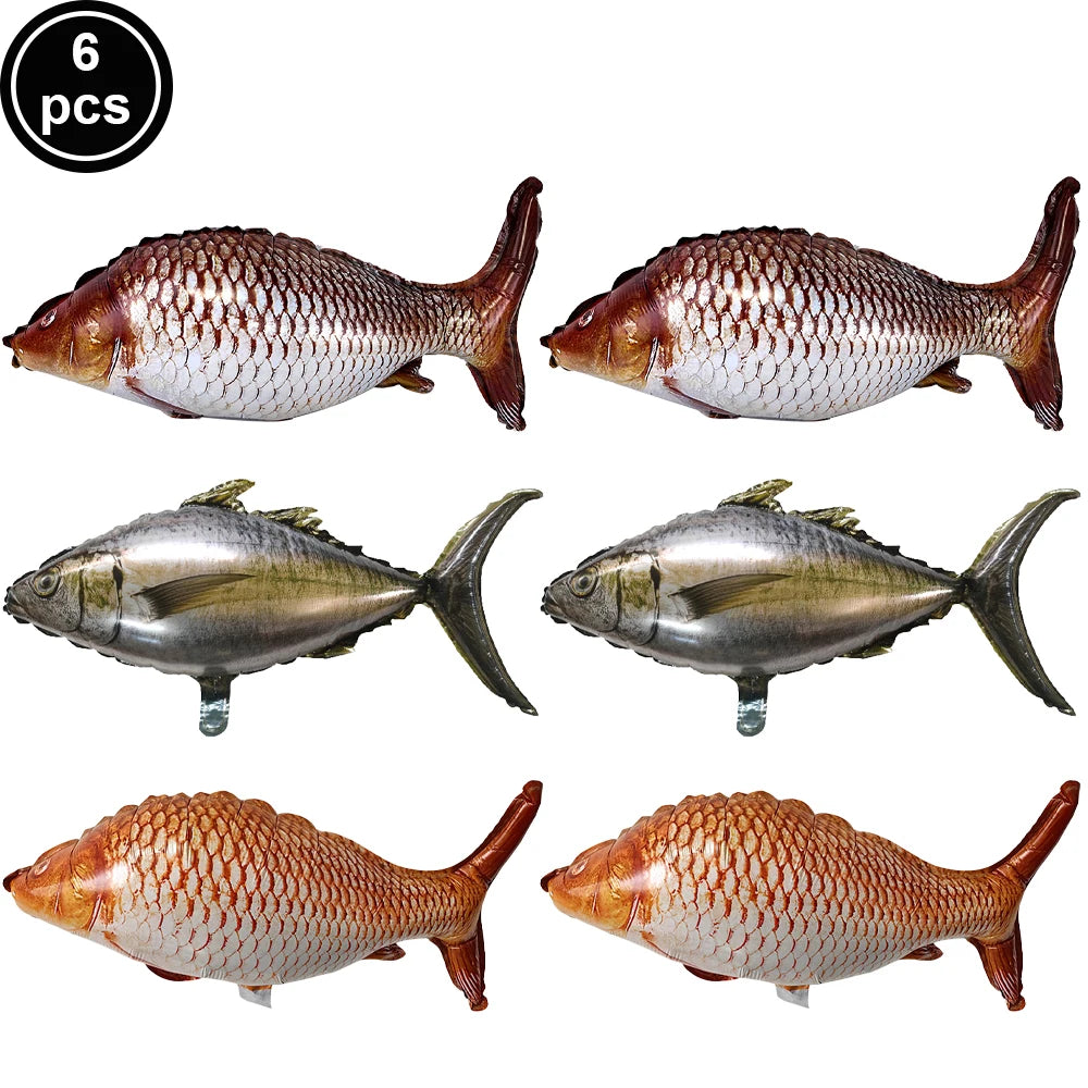 Fish Foil Balloons – Fishing Themed Birthday Party Decor Party Foil Balloons Babs light green As pictures show