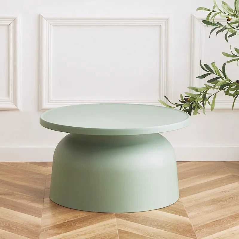Nordic Round Coffee Table with Storage | Modern Living Room Round Coffee Table Babs Green-Large