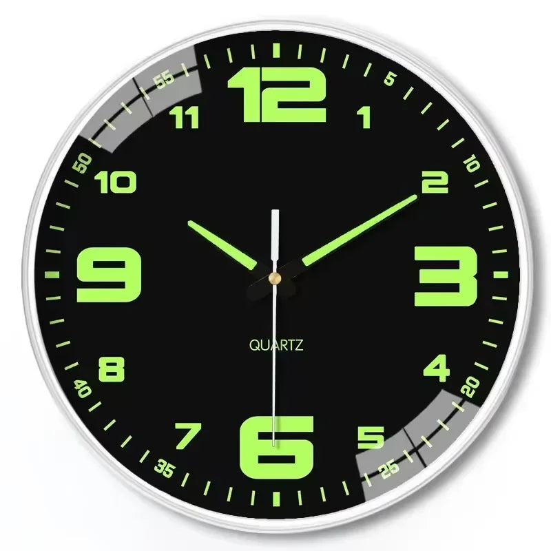 8-Inch Luminous Silent Quartz Wall Clock – Hole-Free Mount Decorative Wall Clock Babs style1 8 inch