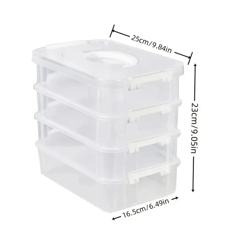 HOMEFISH Partitioned Plastic Storage Box with Lid | Organizer Partitioned Storage Box Babs