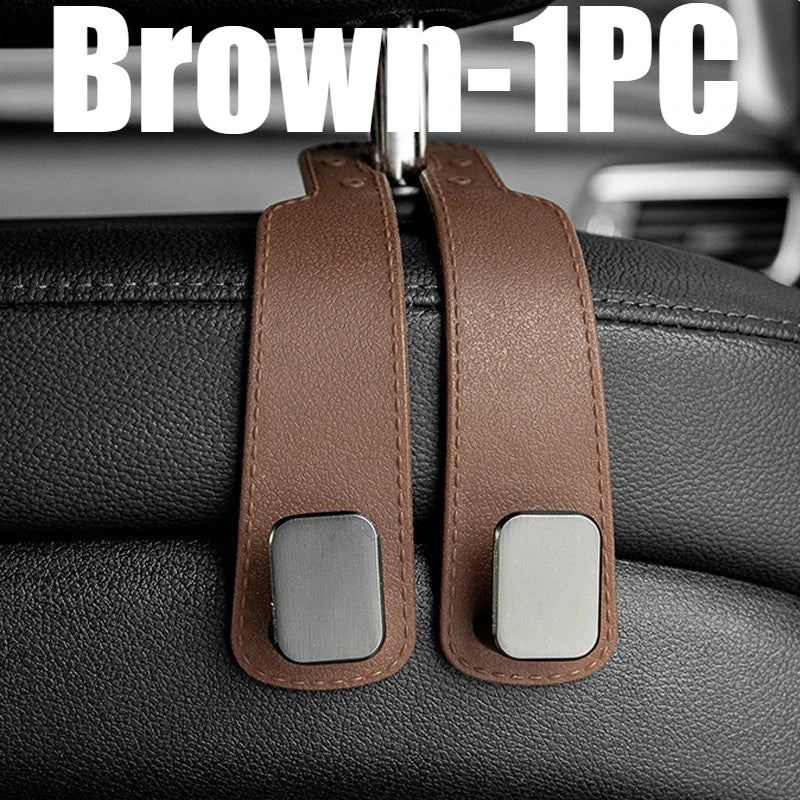 Car Seat Back Hook – Headrest Bag Hanger & Organizer Car Seat Organizer Babs Brown-1PC