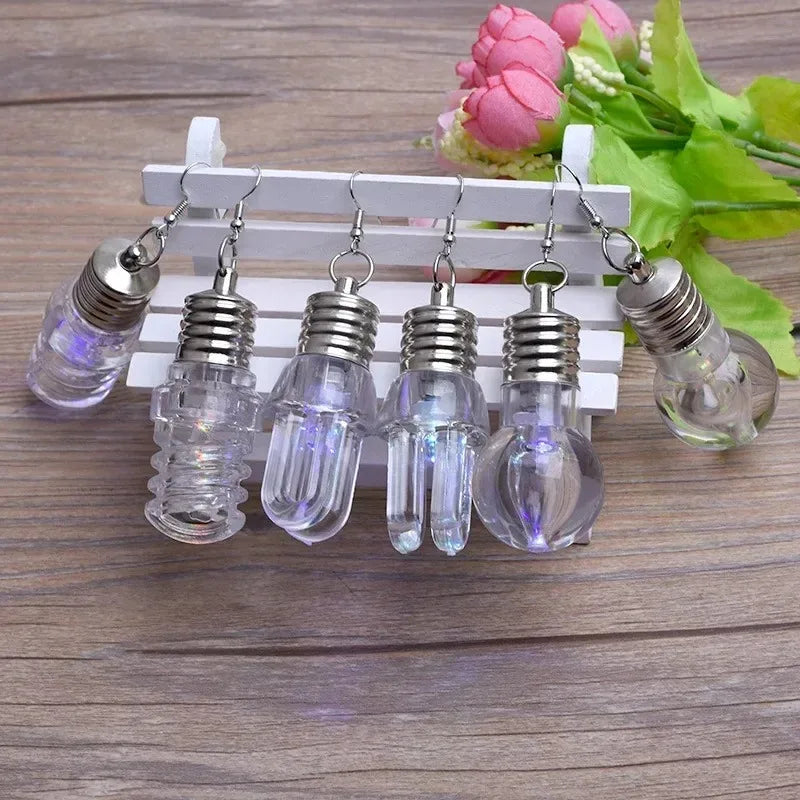 10 Pairs LED Glow Crystal Earrings – Light Up Party Ear Studs LED Glow Earrings Babs