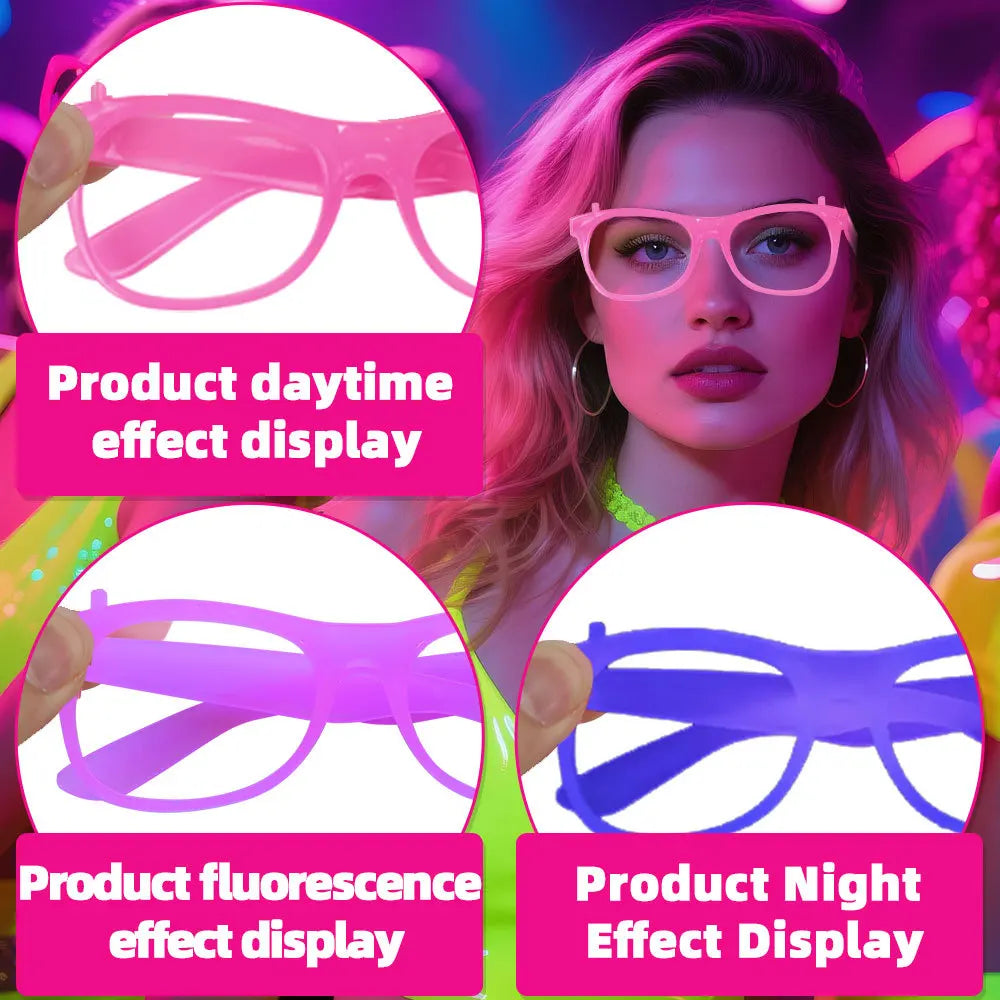 Glow in the Dark UV Neon Party Glasses – 5 to 50 Packs Neon Party Glasses Babs