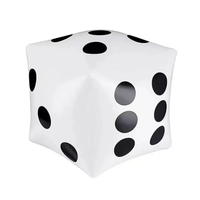 Giant Inflatable Dice 30cm PVC Party Game Toy – 1 or 2 Pack Inflatable Party Game Babs White-1PC 30x30cm No plug
