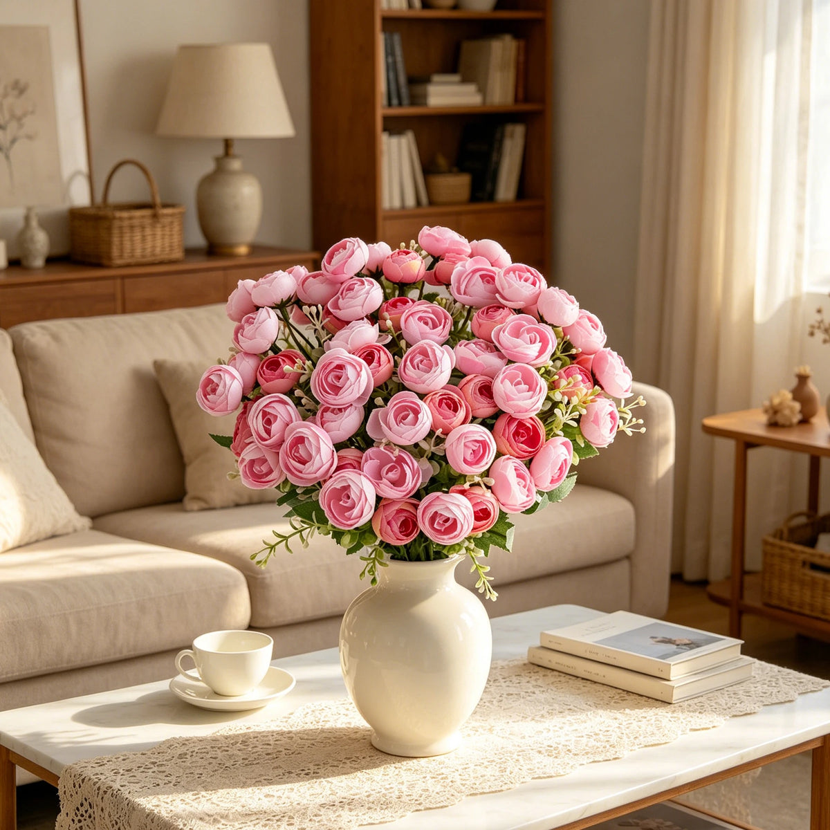 Silk Artificial Tea Bud Flowers – Wedding Bouquet & Home Decor Artificial Silk Flowers Babs